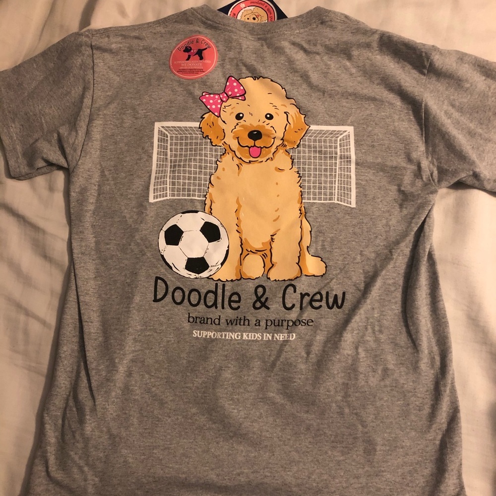 Girls doodle and crew soccer shirt